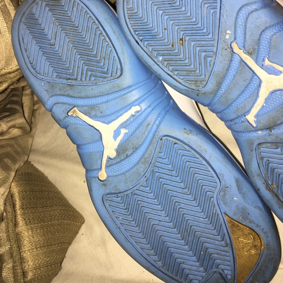 retro 12s blue and white