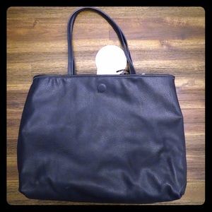 Reversible faux Leather Tote Bag