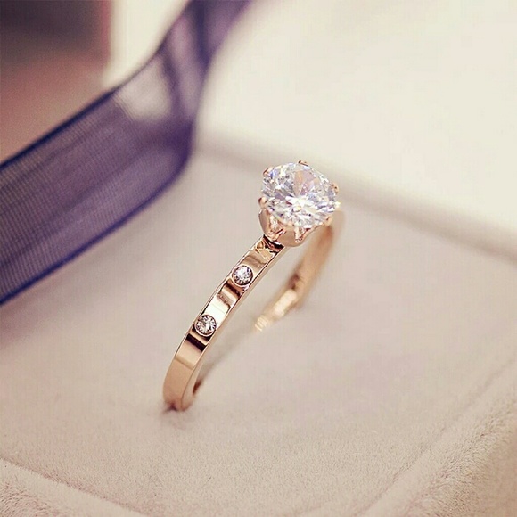 18k rose gold engagement ring elegant accessories