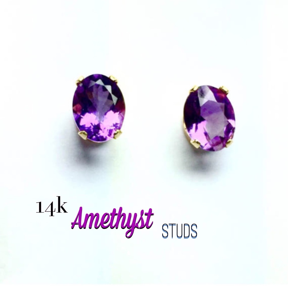 HOLD 🎉HP🎉  14k Amethyst Earrings