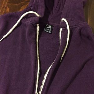 Zumiez purple zip up hoodie