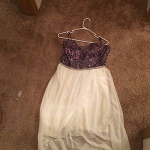 Homecoming strapless dress