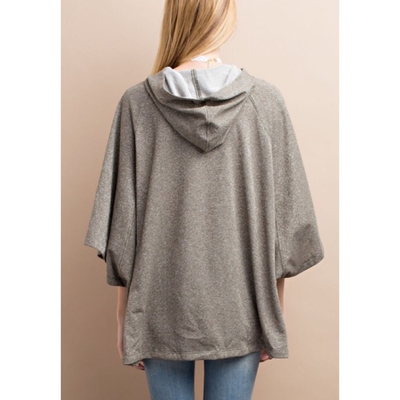 Shimmer Caped Hoodie Poncho - Picture 2 of 4