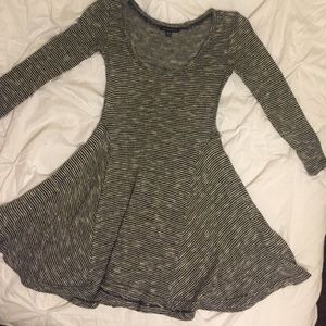 American eagle long sleeve striped skater dress