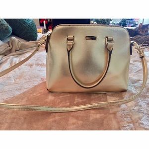 New York and Company Gold Handbag