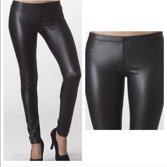 Faux leather leggings