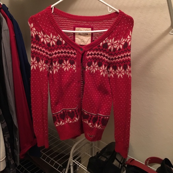 Hollister Christmas cardigan size small