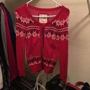 Hollister Christmas cardigan size small