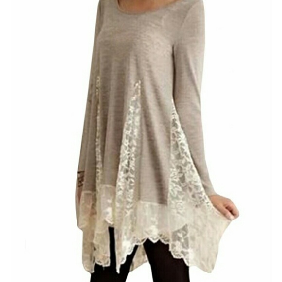 ONE LEFT SZ SMALL! 5-star rated Lace Bottom Dress - Picture 4 of 4
