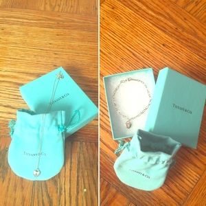 Tiffany's heart lock necklace & matching bracelet