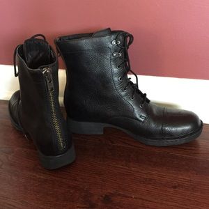 Born "Kelisa" Black Combat Boots