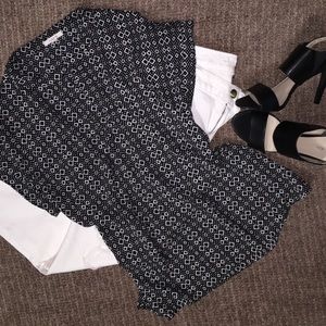 Pleione Printed Shoulder Blouse