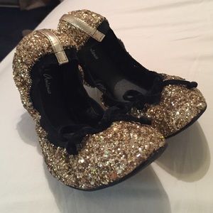 Michael Antonio Pearl Glitter Flats