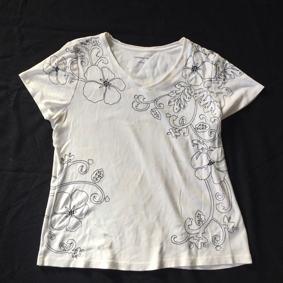 Craft & Barrow embroidered t-shirt
