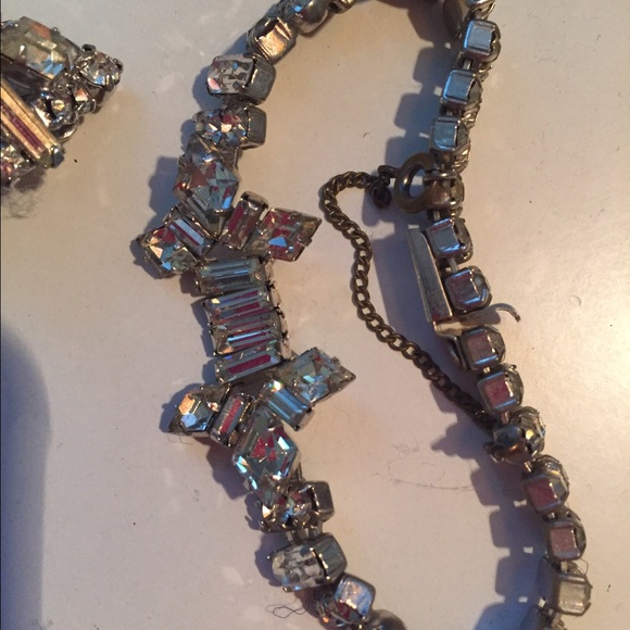 Vintage Rhinestone Bracelet and matching Earrings - Picture 1 of 2