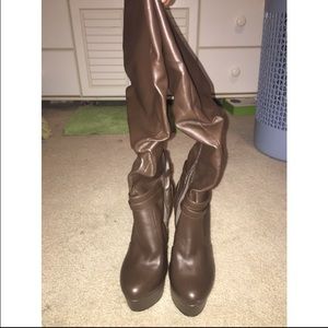Charlotte Russe Brown Heel Boots