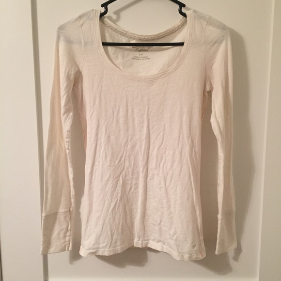 Cream Long-Sleeve T-Shirt