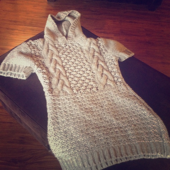 knitted dress with hoodie - 4/5