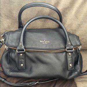 Kate Spade Black Cobble Hill Small Leslie Handbag