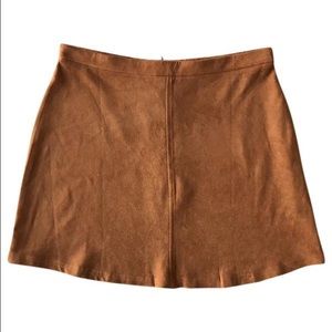Suede Look Mini Skirt