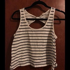 Open Back striped tank top