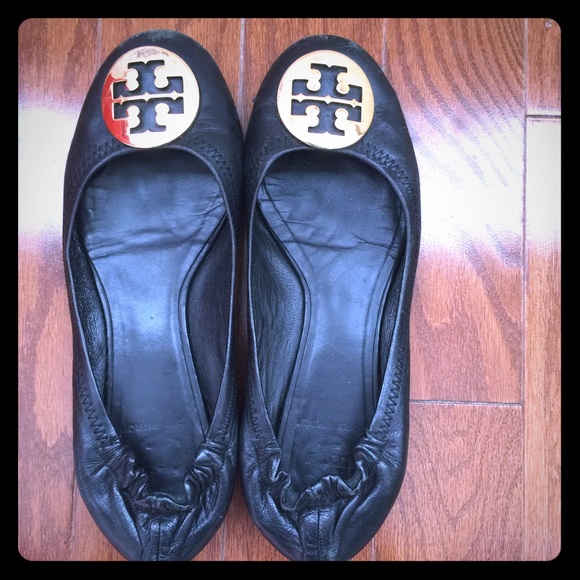 Black Tory Burch Reva flats