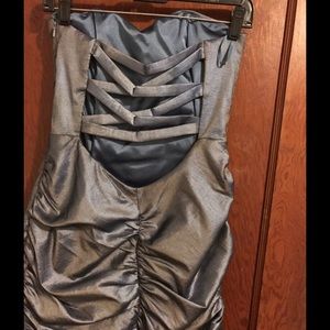 Strapless Mini Dress with open back!