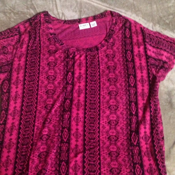 Pink/black blouse