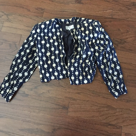 Navy polka dot Valentino jacket