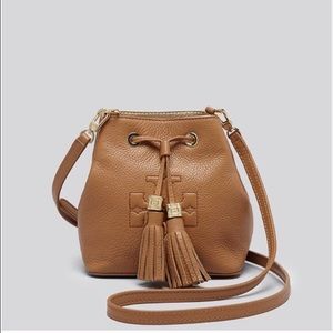 Tory Burch Tan Crossbody Bucket Bag