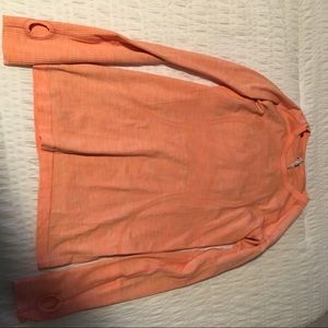 Orange Lulu lemon Long sleeve shirt