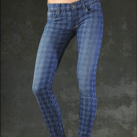 Hudson houndstooth skinny jeans