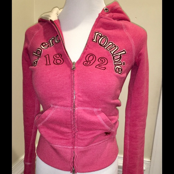 Abercrombie salmon hoodie, medium