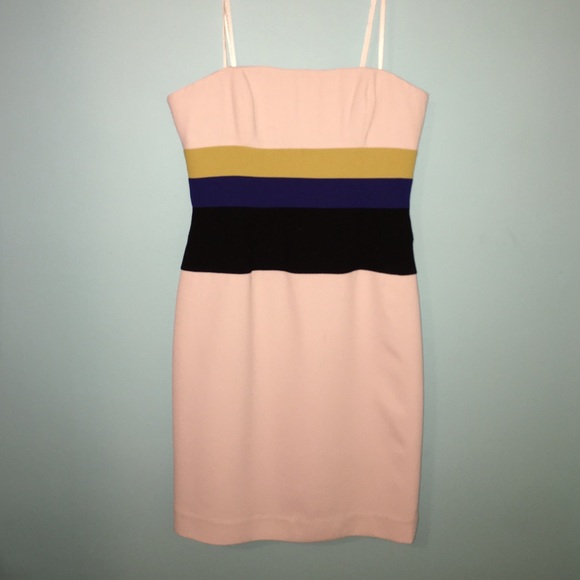 BCBGMaxAzria Dresses & Skirts - BCBG Max Azria colorblock Ivory Crepe dress