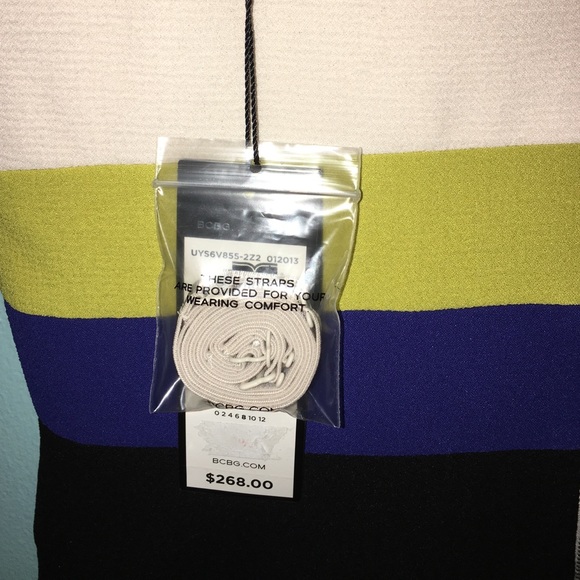 BCBG Max Azria colorblock Ivory Crepe dress - Picture 4 of 4