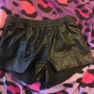 Black Leather shorts