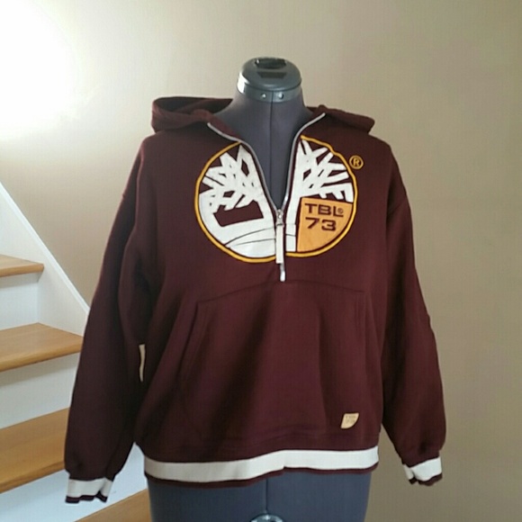 Timberland hooded pullover zip sweatshirt