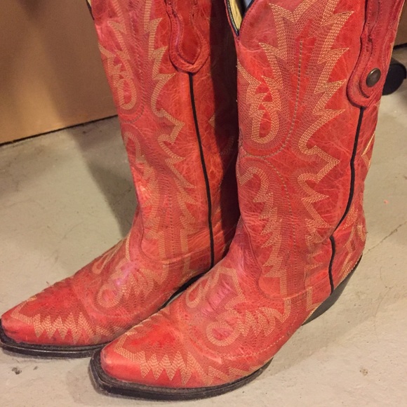 Tony Lama red cowboy boots