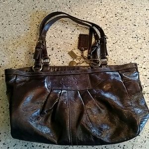 Brown Calf Leather Coach Handbag