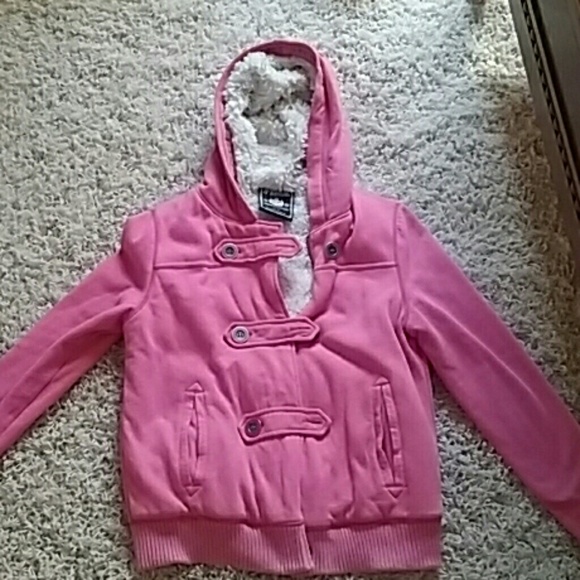 PINK rare furlined sweatshirt