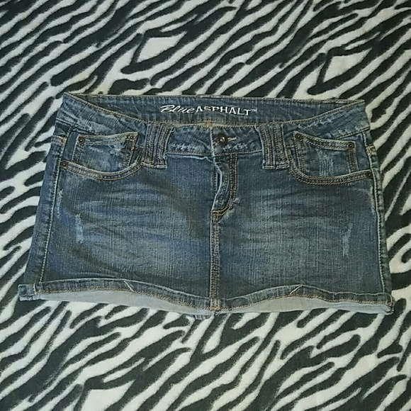 Blue Asphalt Mini Skirt