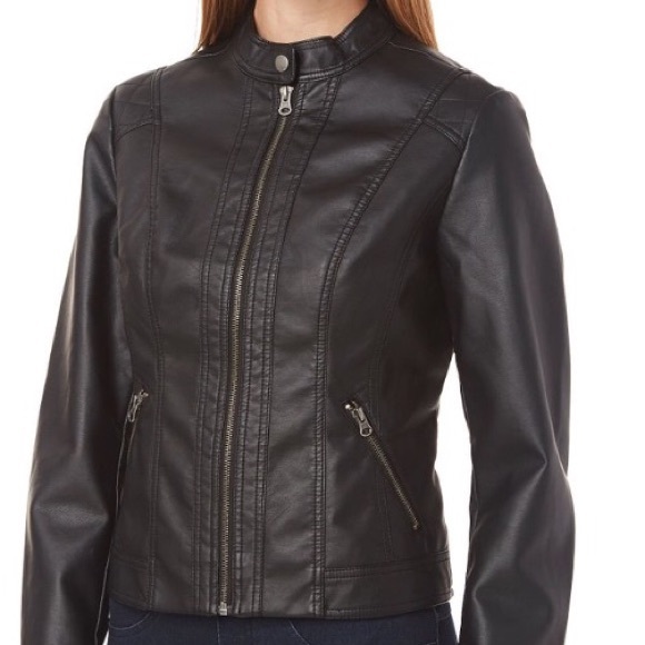 baccini faux leather jacket