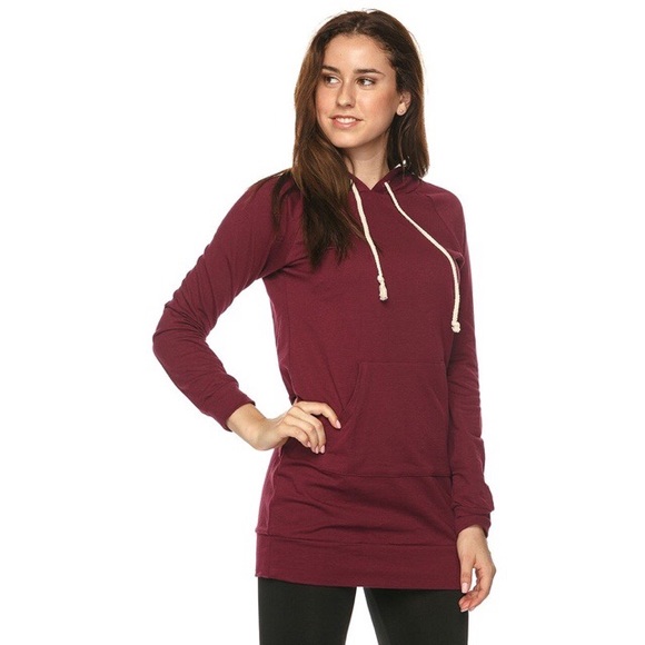 Sweaters - Burgundy Hoodie