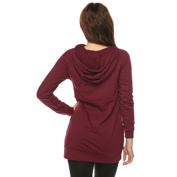 Burgundy Hoodie - Picture 2 of 3
