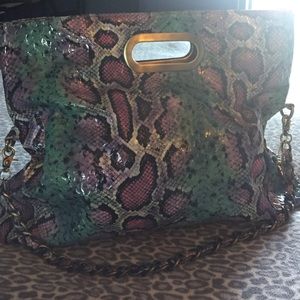 Big Buddha tote bag snakeskin print