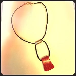 Silpda copper wedge necklace