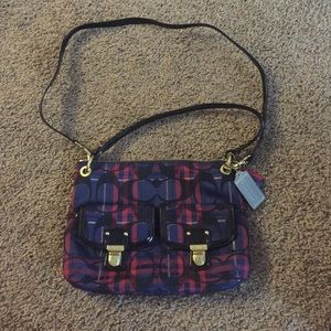 Coach Poopy Tartan Hippie Bag Crossbody