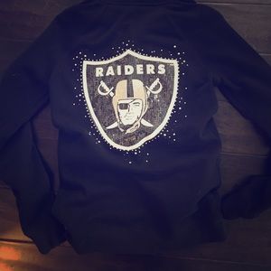 Victoria Secret Pink Oakland Raider Bling Hoodie