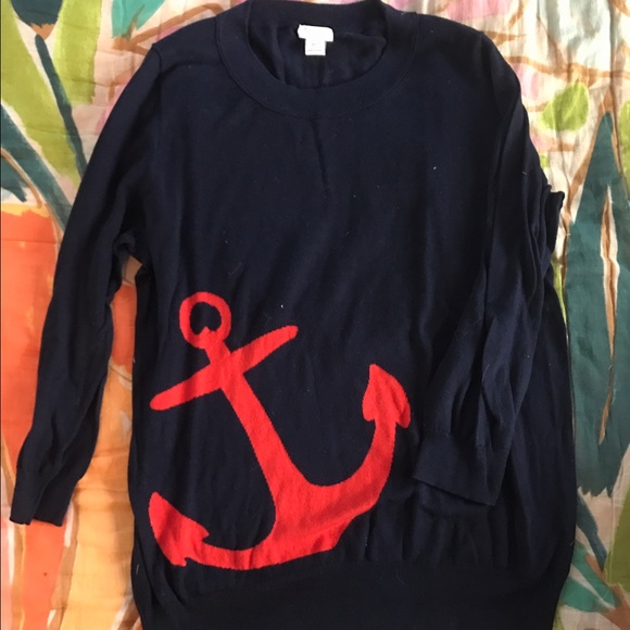 J. Crew size medium navy anchor sweater