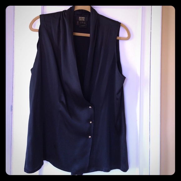 Escada Black Top, 100% silk!